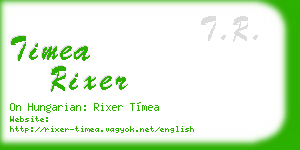 timea rixer business card
