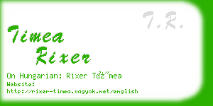 timea rixer business card